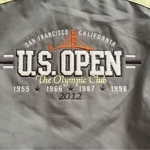 Kate Lord Women Medium Gray‎ Windbreaker Jacket 2012 US Open Olympic Golf Club